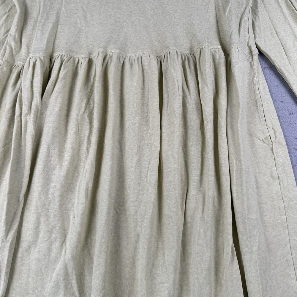 Free People Moonlight Midi Dress Small Fava Bean Green Cotton Hemp FP Beach - Picture 11 of 16
